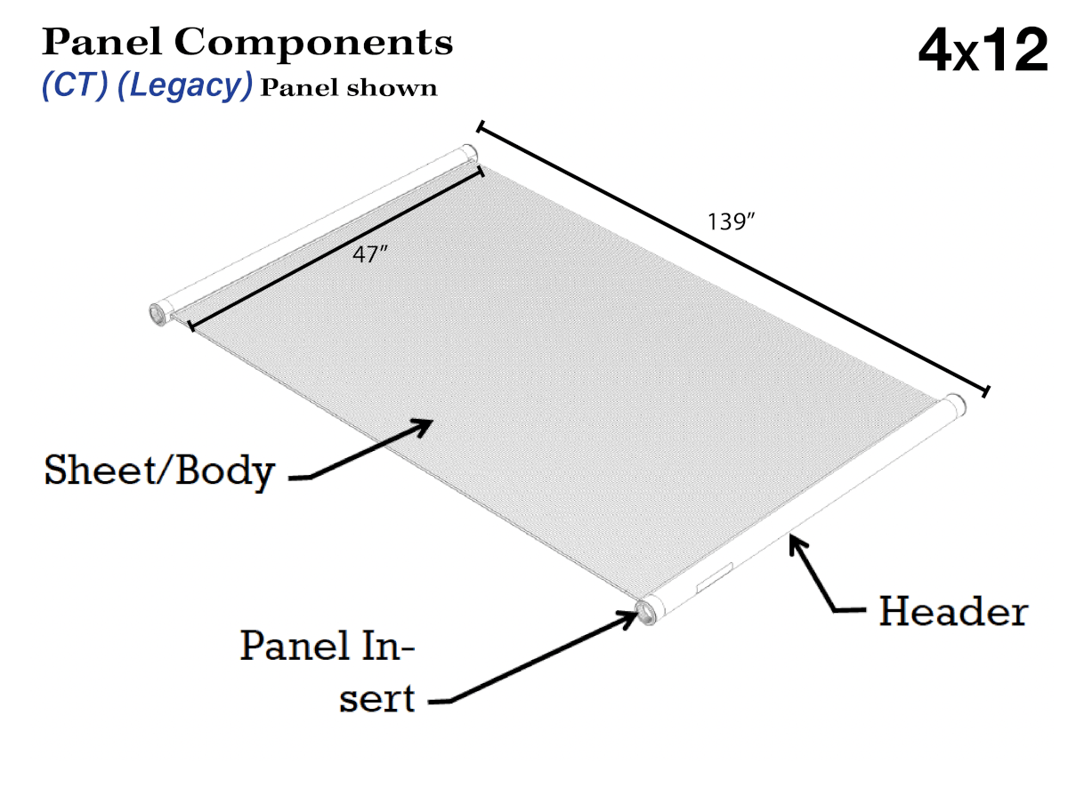 FAFCO SunSaver CT (Legacy) 4 x 12 Solar Pool Heating Panel, 2" Header, Standard 48" panel width