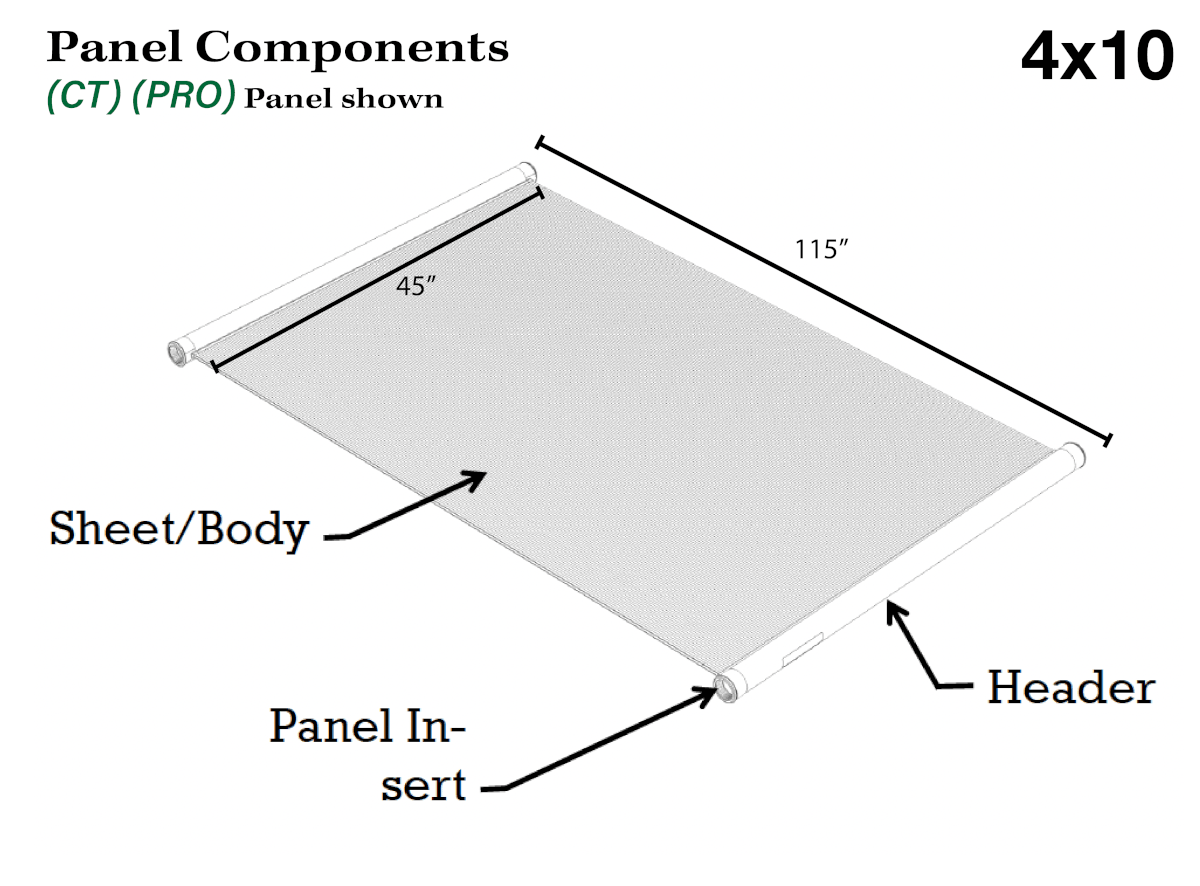 FAFCO SunSaver CT (Pro) 4 x 10 Solar Pool Heating Panel, 2" Header, 46" panel width
