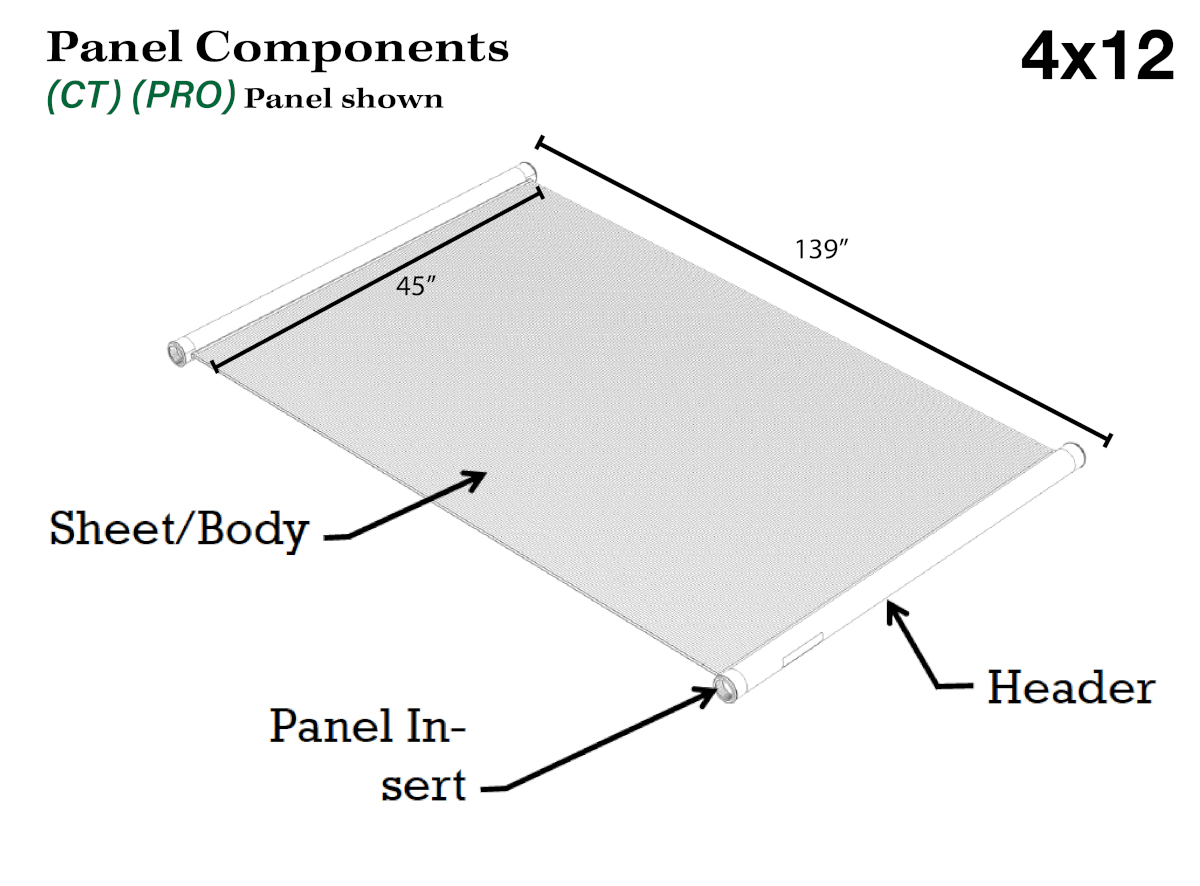 FAFCO SunSaver CT (Pro) 4 x 12 Solar Pool Heating Panel, 2" Header, 46" panel width